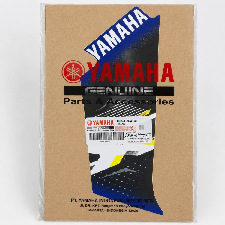 برچسب / استیکر فلاپ بغل چراغ راست آبی YAMAHA Aerox/ ساخت اندونزی اصل کد 200028