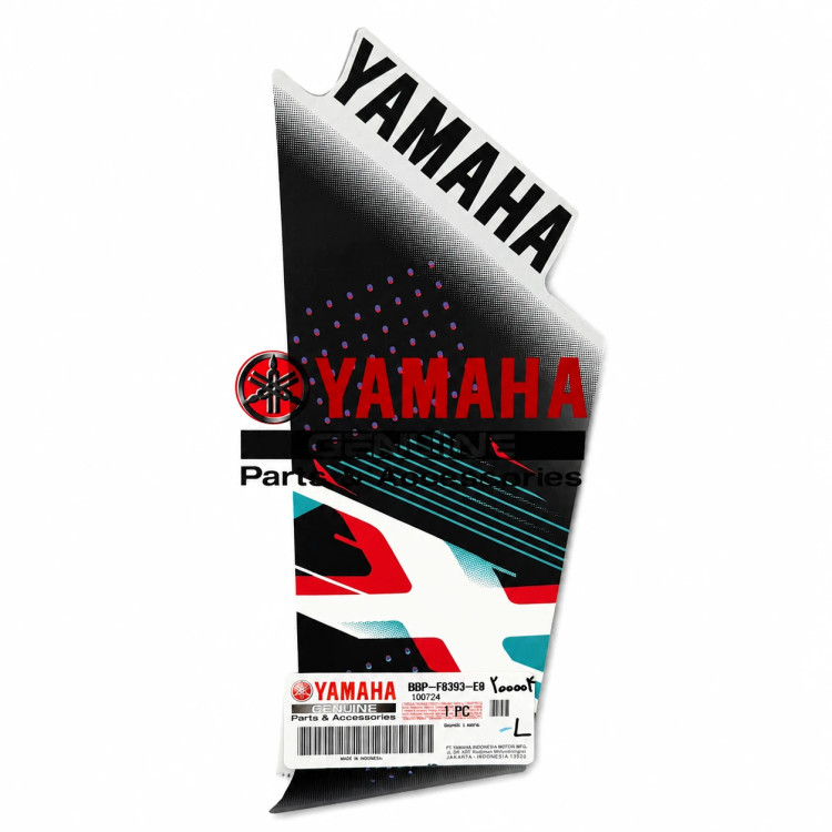 برچسب / استیکر فلاپ بغل چراغ چپ فیروزه ای YAMAHA Aerox/ ساخت اندونزی اصل کد 200004