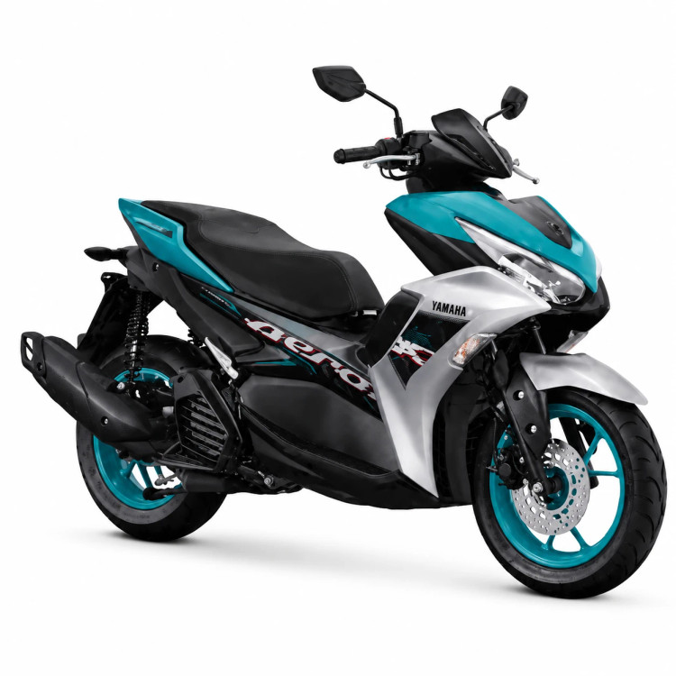 برچسب / استیکر فلاپ بغل چراغ راست فیروزه ای YAMAHA Aerox / ساخت اندونزی اصل کد 202123