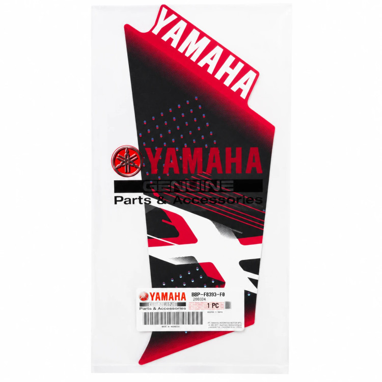 برچسب / استیکر فلاپ بغل چراغ چپ قرمز YAMAHA Aerox / ساخت اندونزی اصل کد 200015