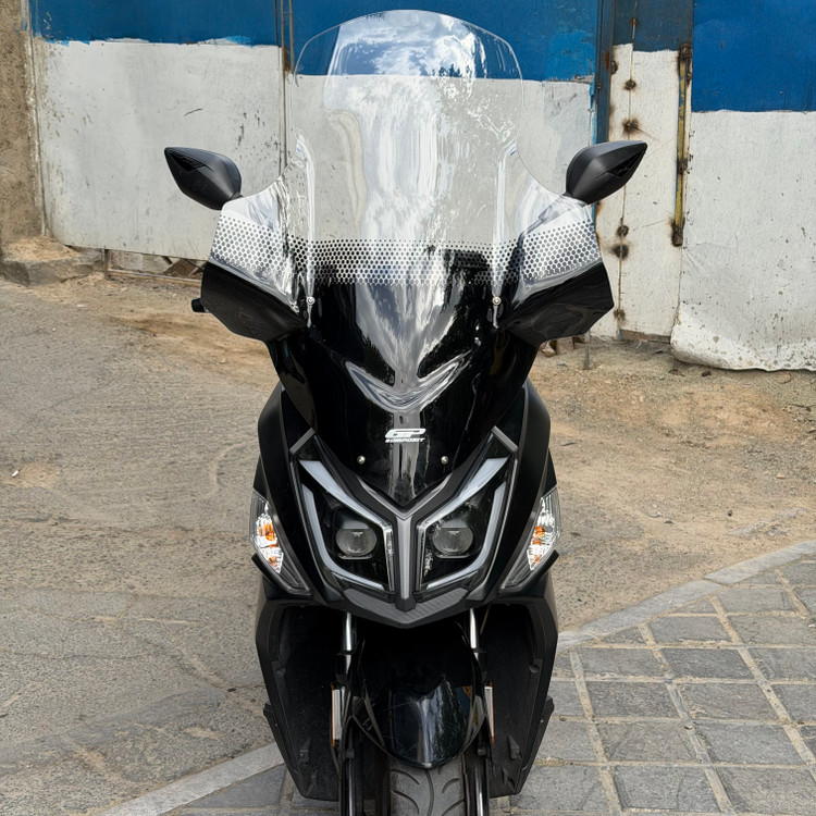 طلق شفاف SYM J200 GP 79cm بادگیر دسته دار ساخت ترکیه اصل کد 202128