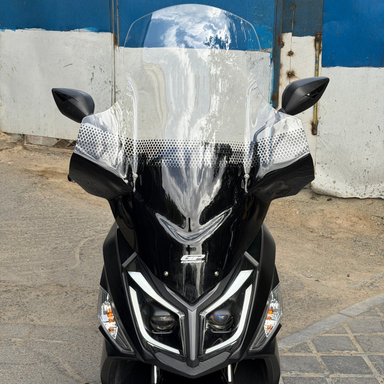 طلق شفاف SYM J200 GP 79cm بادگیر دسته دار ساخت ترکیه اصل کد 202128