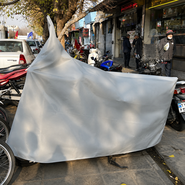 چادر موتور سیکلت / مدل داخل پشمی سایز بزرگ مناسب JR300 JOYMAX250 FORZA250 FORZA350 XMAX300 کد ۲۰۱۶۷۷