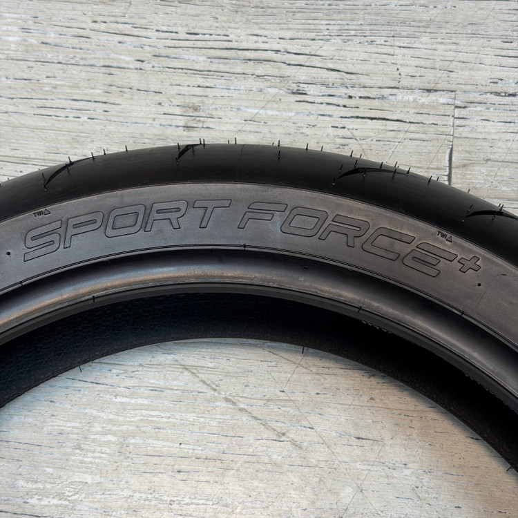 لاستیک میتاس 140/70/17 گل خلوت اسپرت فورس پلاس / + MITAS SPORT FORCE / ساخت اروپا کشور اسلوونی اصل / مناسب چرخ عقب کد 200552