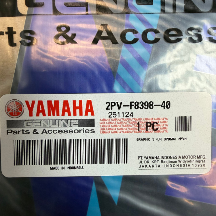 استیکر/برچسب فلاپ راهنما سورمه ای YAMAHA Mx King سمت چپ ساخت اندونزی اصل کد 202189