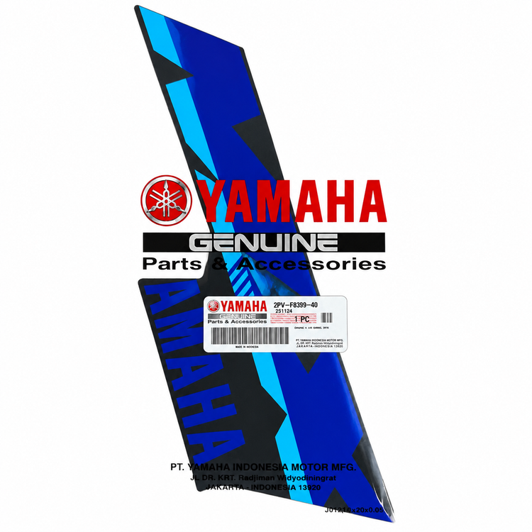 استیکر/برچسب فلاپ راهنما سورمه ای YAMAHA Mx King سمت راست ساخت اندونزی اصل کد 202188