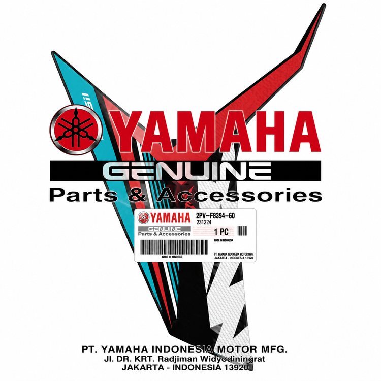 استیکر/برچسب فلاپ راهنما مشکی YAMAHA Mx King سمت راست ساخت اندونزی اصل کد 202195