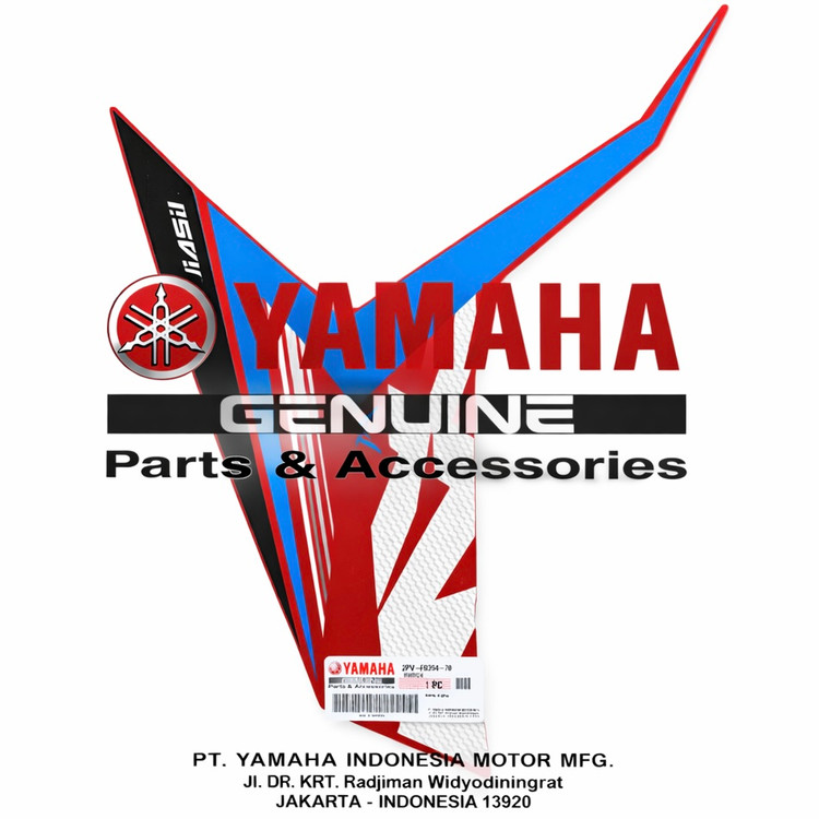 استیکر/برچسب فلاپ راهنما قرمز YAMAHA Mx King سمت راست ساخت اندونزی اصل کد 202194