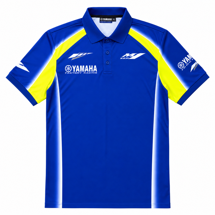 تیشرت رنگ ابی برند یاماها مدل YAMAHA Fattory Racing YZR M1 ساخت ترکیه اصل