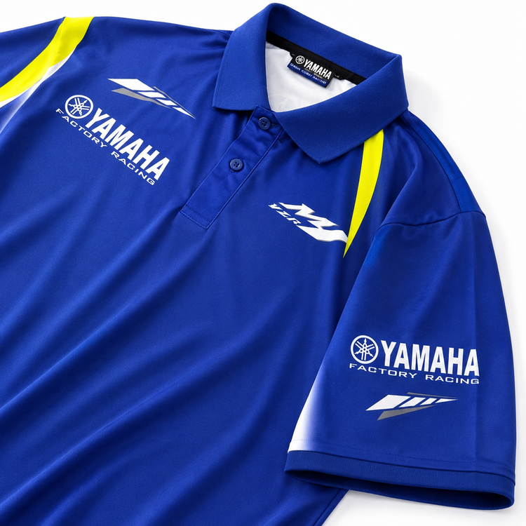 تیشرت رنگ ابی برند یاماها مدل YAMAHA Fattory Racing YZR M1 ساخت ترکیه اصل
