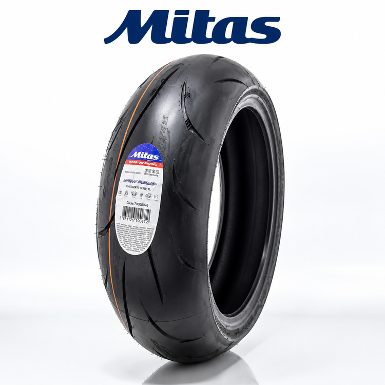 لاستیک میتاس 190/50/17 گل خلوت اسپرت فورس پلاس / +MITAS SPORT FORCE / ساخت اروپا کشور اسلوونی اصل / مناسب چرخ عقب کد 200724