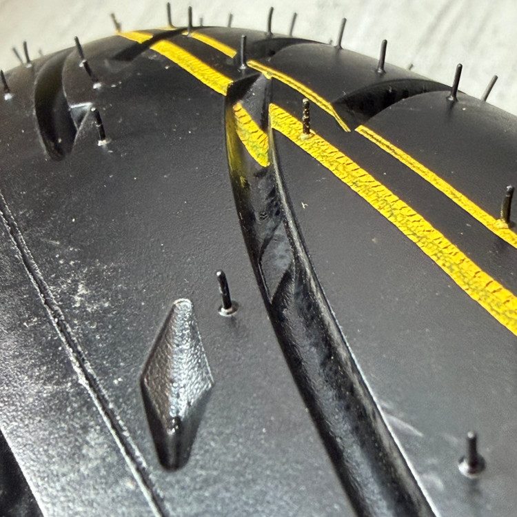 لاستیک میتاس 120/70/14 گل شلوغ تورینگ فورس / MITAS TOURING FORCE SC / ساخت اروپا کشور اسلوونی اصل / جلو Joymax -Aerox / کد 200744