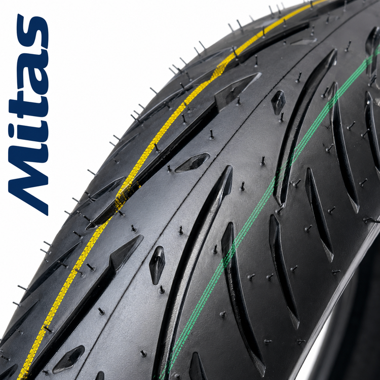 لاستیک میتاس 100/90/14 گل شلوغ تورینگ فورس / MITAS TOURING FORCE SC / ساخت اروپا کشور اسلوونی اصل / جلو AEROX / جلو J200 / جلو JT200 عقب Click کد ۲۰۰۵۴۸
