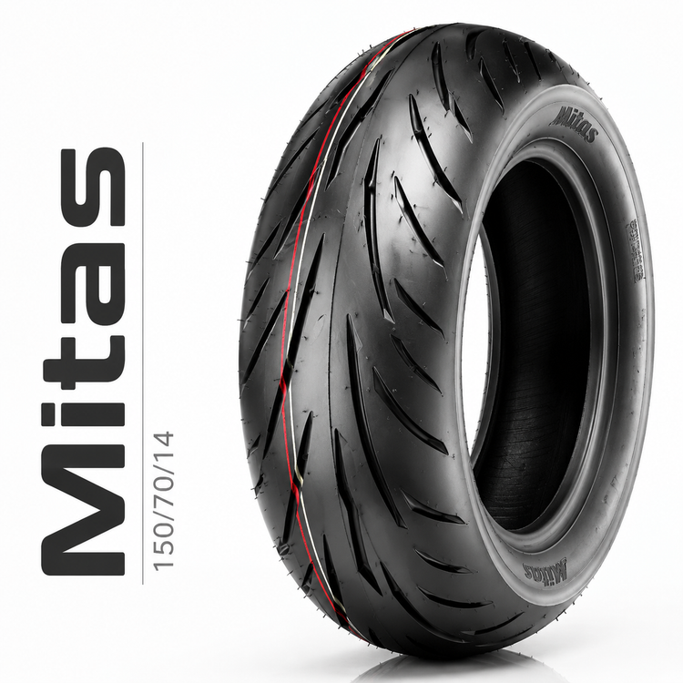 لاستیک میتاس گل شلوغ تورینگ فورس اس سی 150/70/14 / MITAS TOURING FORCE SC / ساخت اروپا کشور اسلوونی اصل / مناسب چرخ عقب XMAX AEROX کد ۲۰۰۸۹۷