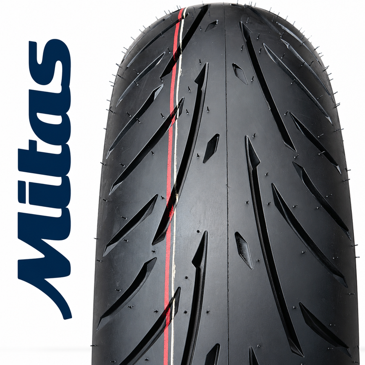 لاستیک میتاس گل شلوغ تورینگ فورس اس سی 150/70/14 / MITAS TOURING FORCE SC / ساخت اروپا کشور اسلوونی اصل / مناسب چرخ عقب XMAX AEROX کد ۲۰۰۸۹۷