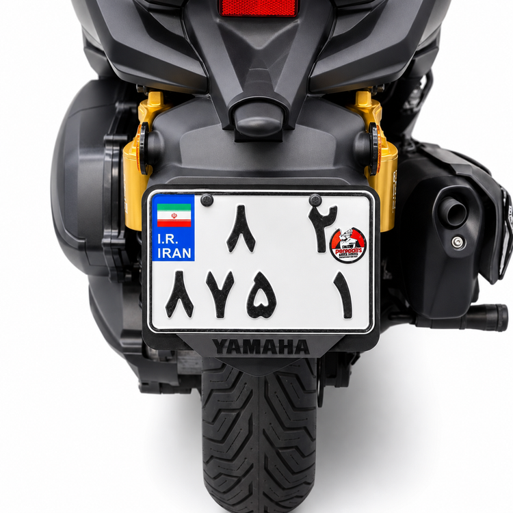 قاب پلاک اسپرت موتورسیکلت مشکی / مناسب تمام موتورهای برند YAMAHA کد 200535