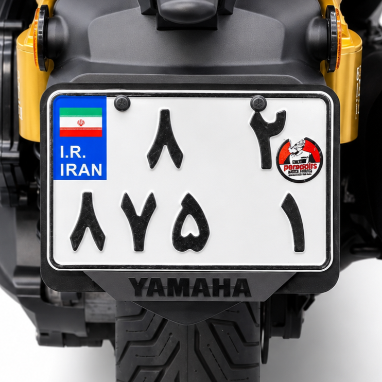 قاب پلاک اسپرت موتورسیکلت مشکی / مناسب تمام موتورهای برند YAMAHA کد 200535