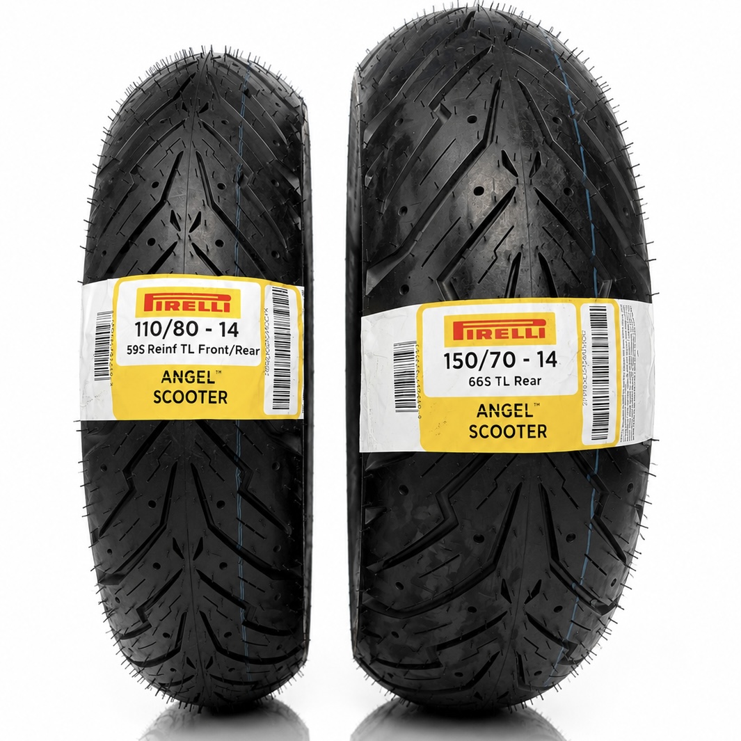 ست لاستیک پهن جلو و عقب پیرلی مناسب برای 155 PIRELLI ANGEL1 AEROX / ساخت اندونزی اصل