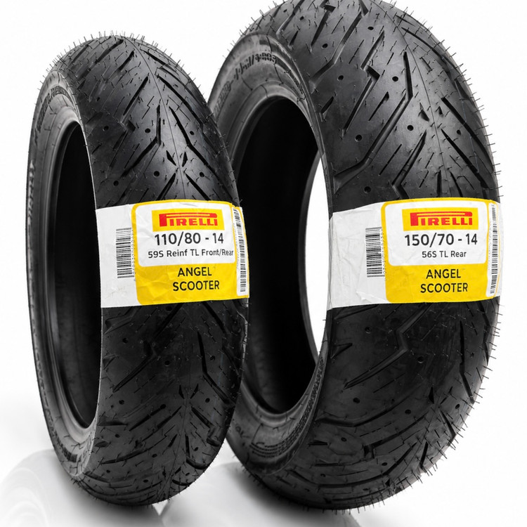 ست لاستیک پهن جلو و عقب پیرلی مناسب برای 155 PIRELLI ANGEL1 AEROX / ساخت اندونزی اصل
