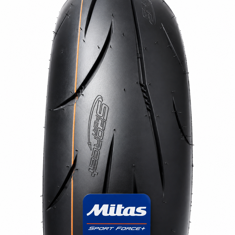 لاستیک میتاس 150/60/17 گل خلوت اسپرت فورس پلاس / +MITAS SPORT FORCE / ساخت اروپا کشور اسلوونی اصل / عقب کد 200747