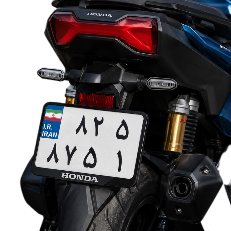 قاب پلاک اسپرت موتورسیکلت رنگ سفید/ مناسب تمام موتورهای برند HONDA کد 202244