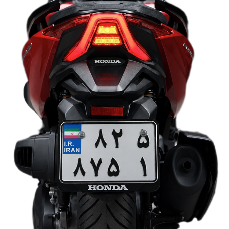 قاب پلاک اسپرت موتورسیکلت رنگ سفید/ مناسب تمام موتورهای برند HONDA کد 202244