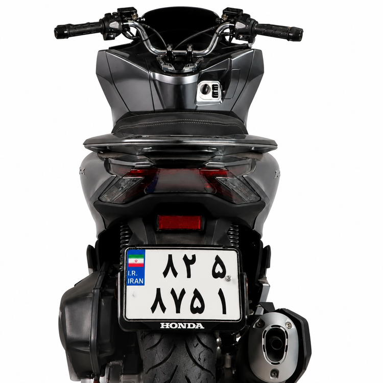 قاب پلاک اسپرت موتورسیکلت رنگ سفید/ مناسب تمام موتورهای برند HONDA کد 202244