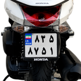 قاب پلاک اسپرت موتورسیکلت رنگ سفید/ مناسب تمام موتورهای برند HONDA کد 202244