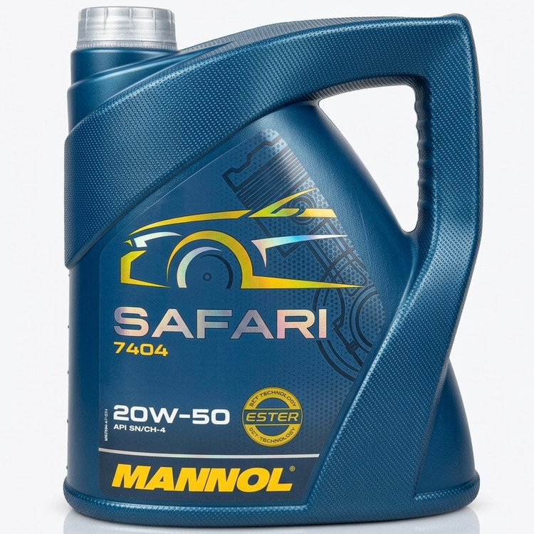 روغن موتور خودرو مانول 4 لیتر Mannol Safari 7404 SAE 20W50 / ساخت آلمان اصل کد 201844