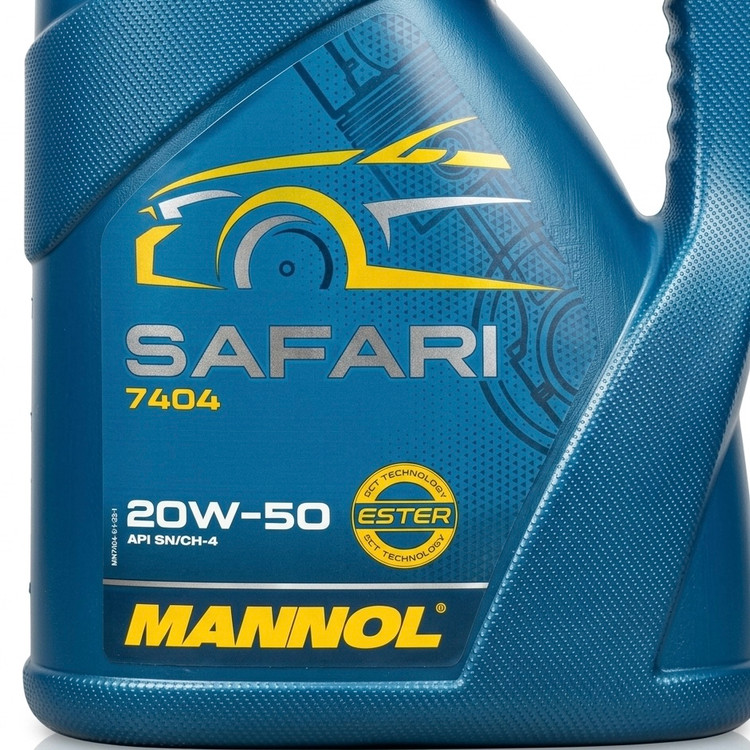 روغن موتور خودرو مانول 4 لیتر Mannol Safari 7404 SAE 20W50 / ساخت آلمان اصل کد 201844