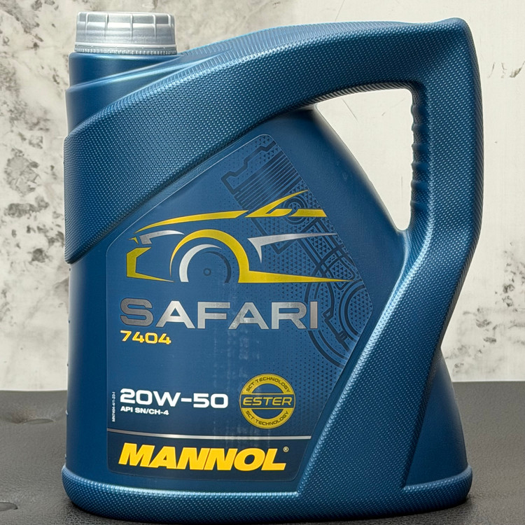 روغن موتور خودرو مانول 4 لیتر Mannol Safari 7404 SAE 20W50 / ساخت آلمان اصل کد 201844
