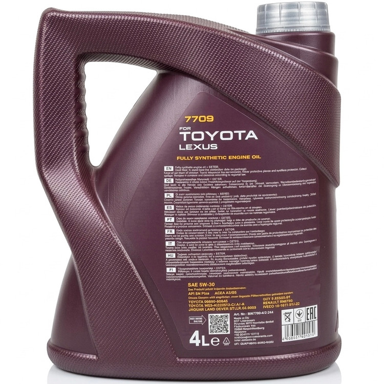 روغن موتور خودرو مانول 4 لیتر تویوتا MANNOL Toyota 5W30 SP / ساخت کشور آلمان اصل کد 201845