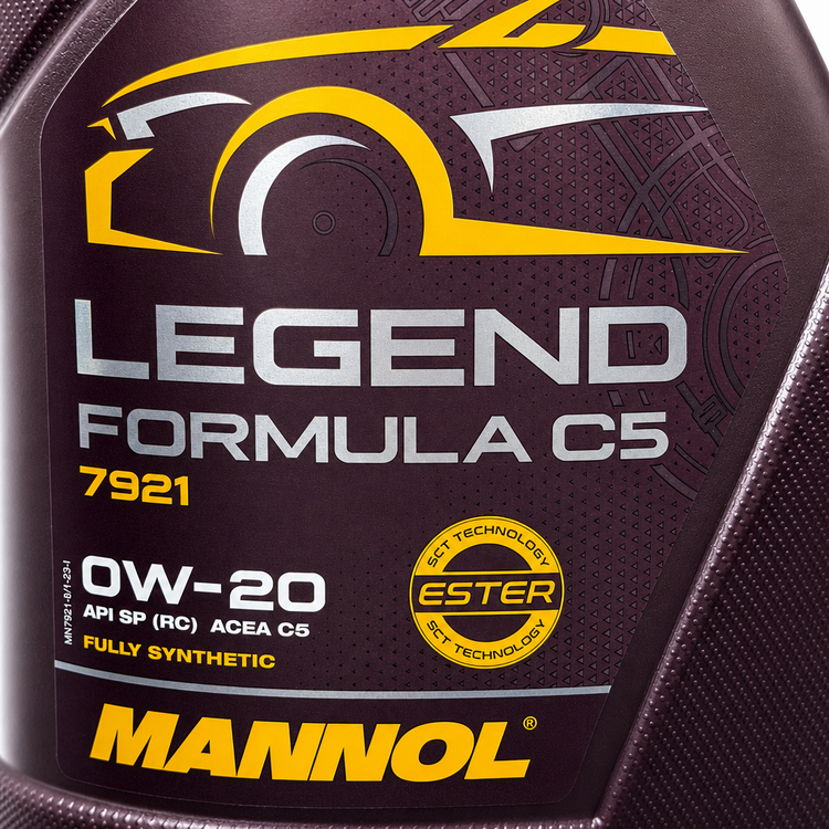 روغن موتور خودرو فرمول افسانه ای مانول Mannol Legend Formula C5 0W‑20 ساخت آلمان اصل کد 201850