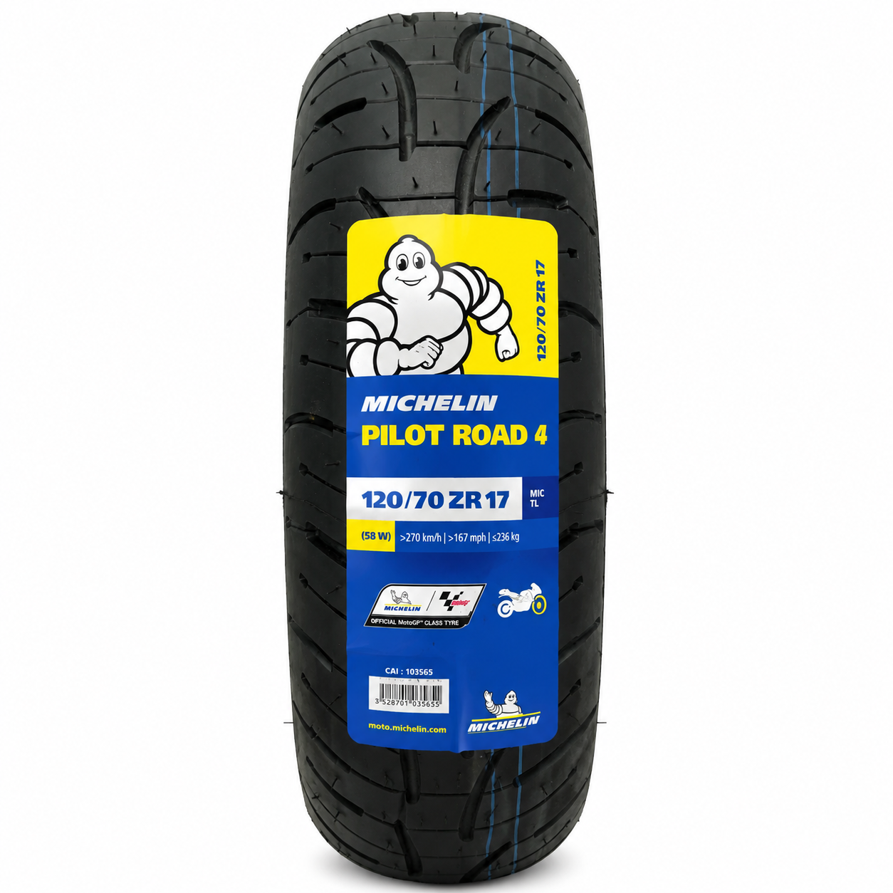 ست لاستیک میشلن ۱۸۰/۵۵/۱۷ / MICHELIN PILOT ROAD 4 ۱۲۰/۷۰/۱۷ ساخت اسپانیا اصل کد ۲۰۰۷۳۲