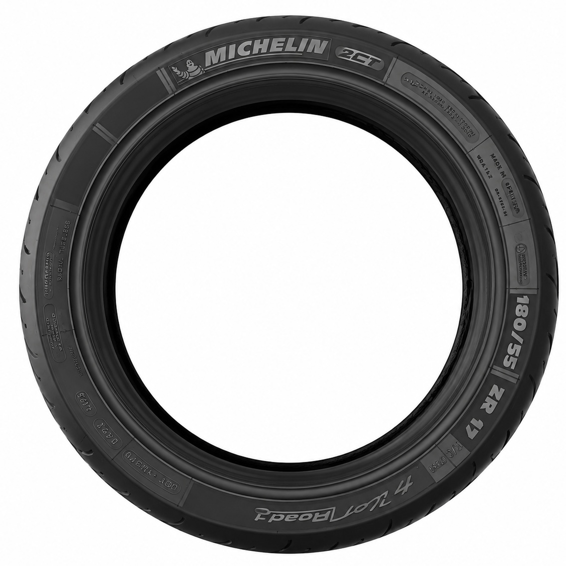ست لاستیک میشلن ۱۸۰/۵۵/۱۷ / MICHELIN PILOT ROAD 4 ۱۲۰/۷۰/۱۷ ساخت اسپانیا اصل کد ۲۰۰۷۳۲