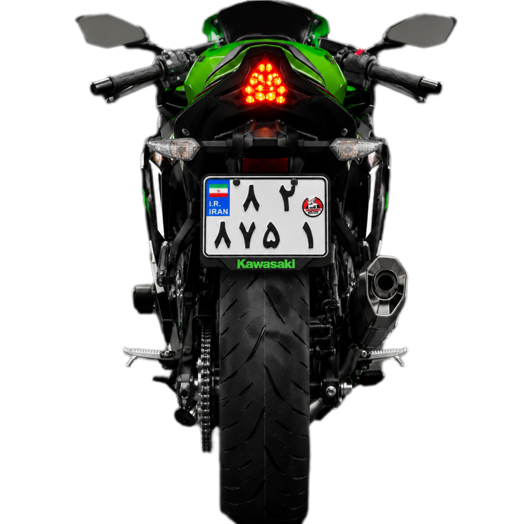 قاب پلاک اسپرت موتورسیکلت رنگ سبز/ مناسب تمام موتورهای برند KAWASAKI کد 202288