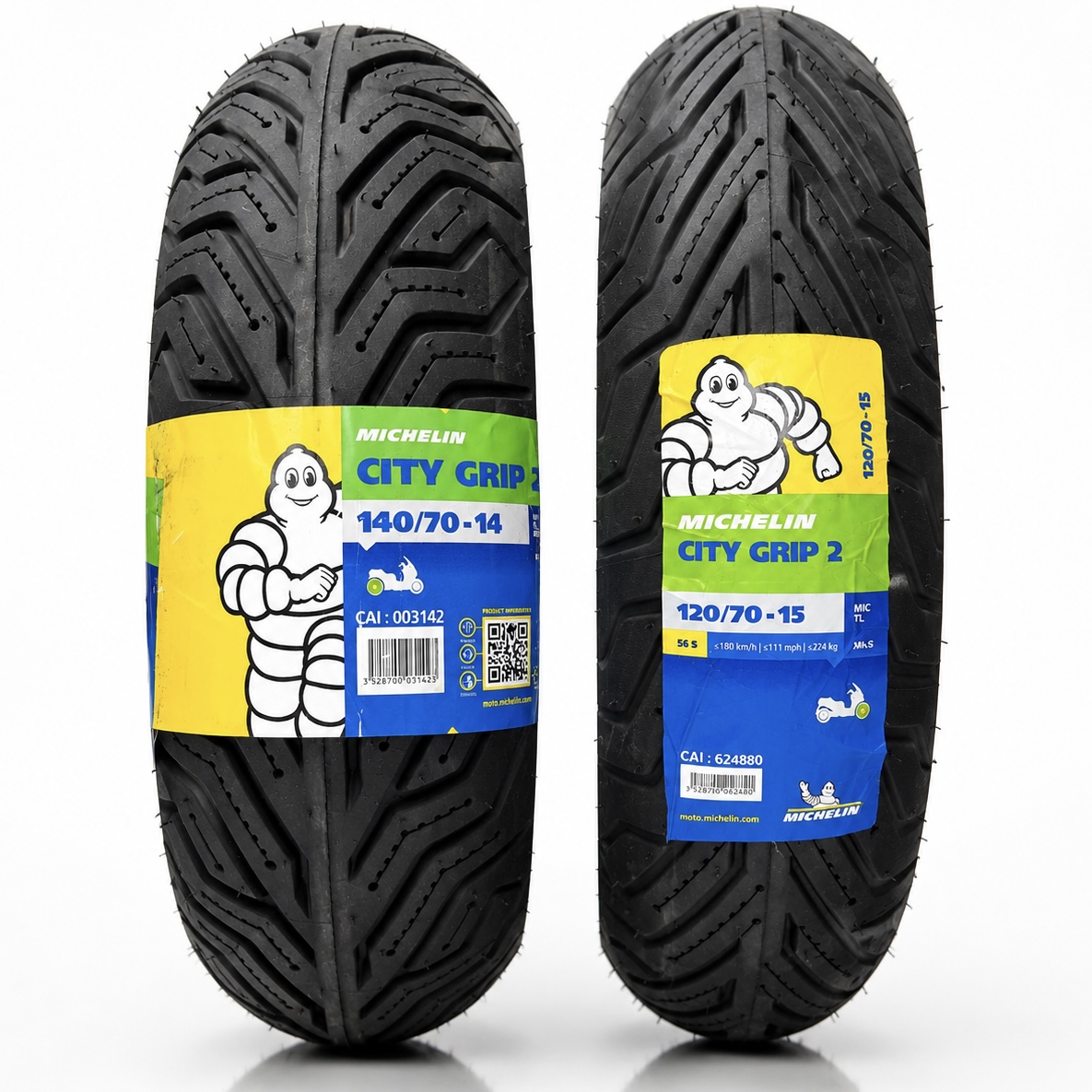 ست لاستیک میشلن عقب و جلو Sym Joyride (Jr 300) سیتی گریپ2 / Joyride MICHELIN 120/70/15 + 140/70/14 / ساخت اروپا کشور صربستان اصل کد ۲۰۰۷۳۳