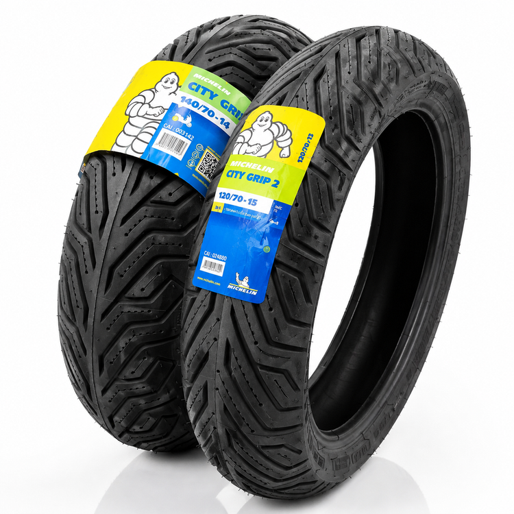 ست لاستیک میشلن عقب و جلو Sym Joyride (Jr 300) سیتی گریپ2 / Joyride MICHELIN 120/70/15 + 140/70/14 / ساخت اروپا کشور صربستان اصل کد ۲۰۰۷۳۳
