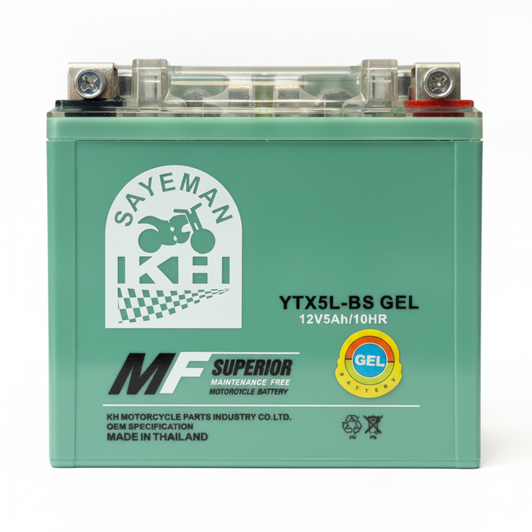 باتری متوسط 12V5A برند MF SUPERIOR ساخت تایلند اصل کد 201350