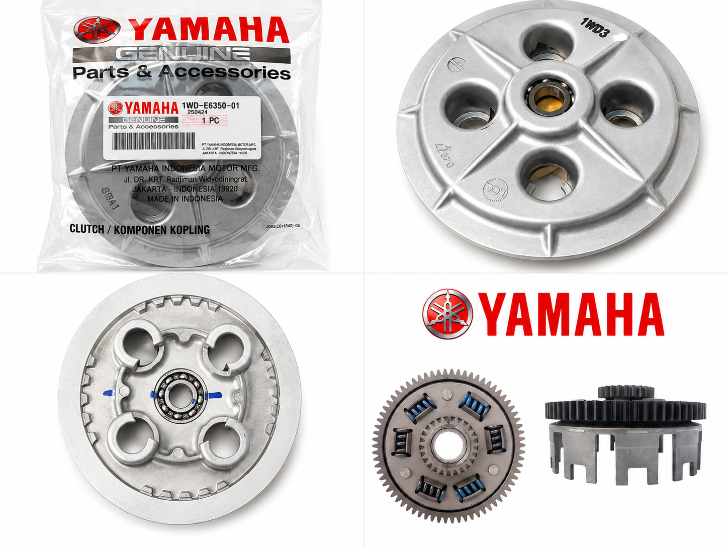ست چهار شاخ کلاچ و دیسک چهار شاخ کلاچ YAMAHA R25 MT25 R3 ساخت اندونزی اصل