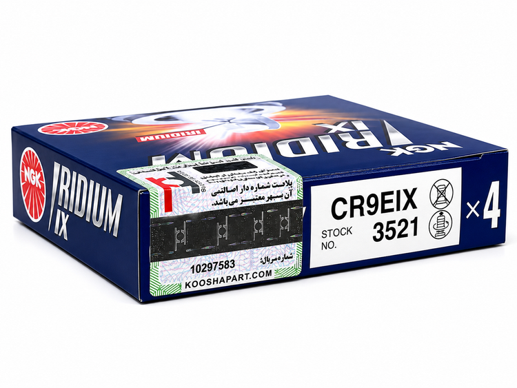 شمع موتور سیکلت پایه بلند سوزنی ایریدیوم NGK CR9EIX 3521 / ساخت ژاپن اصل کد 200792