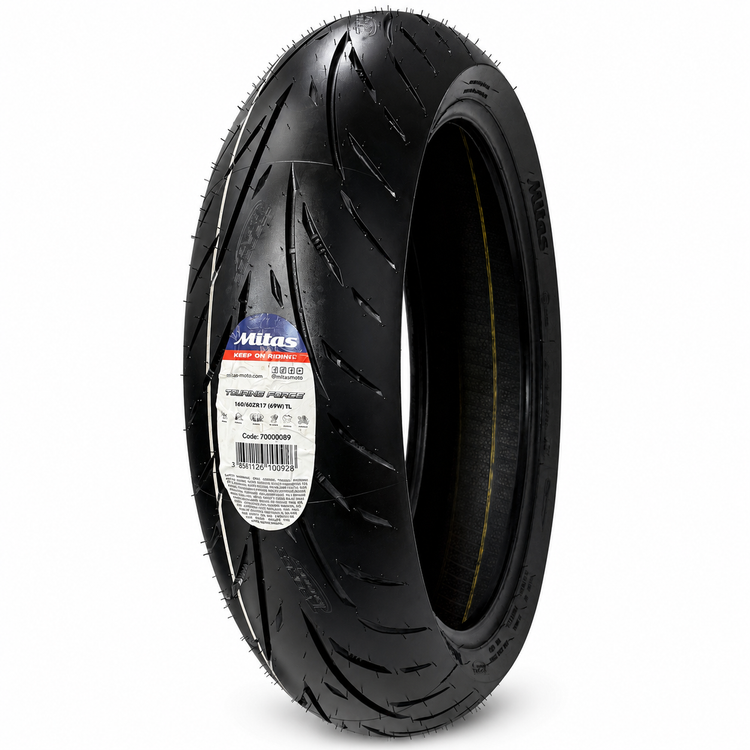 لاستیک میتاس 160/60/17 گل شلوغ تورینگ فورس / MITAS TOURING FORCE / ساخت اروپا کشور اسلوونی اصل / مناسب چرخ عقب کد 200748