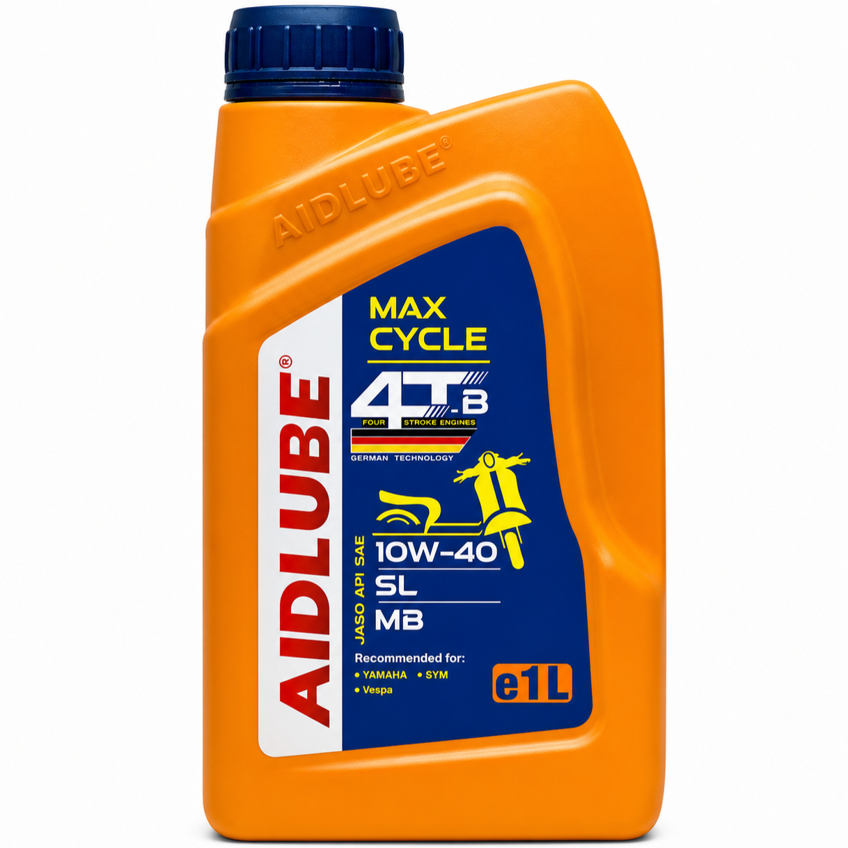 روغن موتور ایدلوب AIDLUBE 10W40 SL مخصوص موتورهای اسکوتر  نیمه سنتتیک  تحت لیسانس ایدلوب آلمان اصل کد ۲۰۱۳۸۵