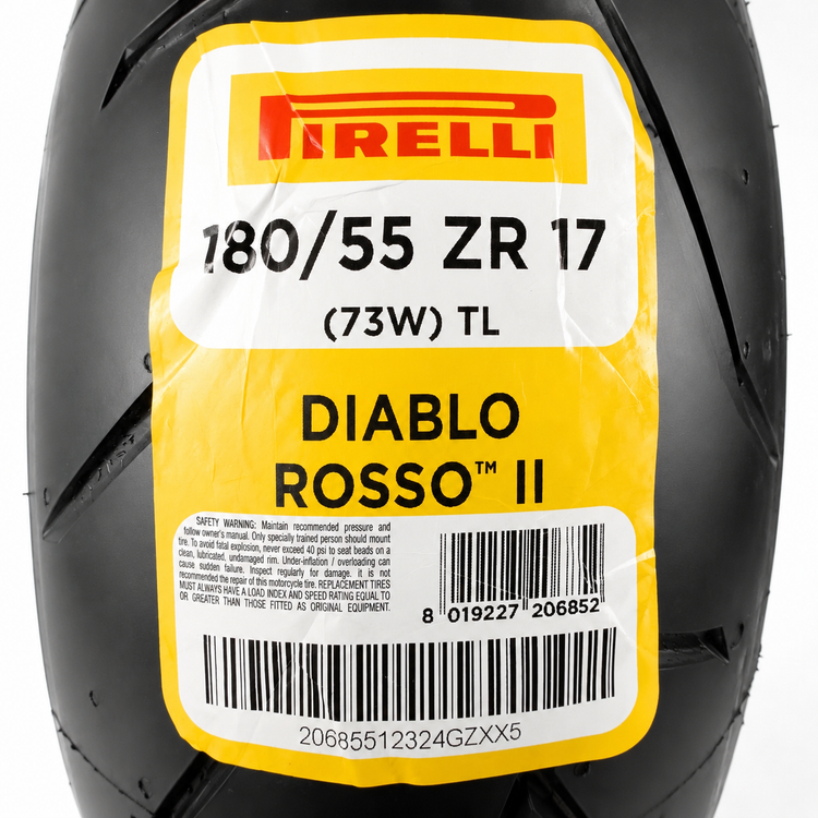 ست لاستیک پیرلی120/70/17 و 180/55/17 اصل دیابلو روسو PIRELLI DIABLO ROSSO II 2