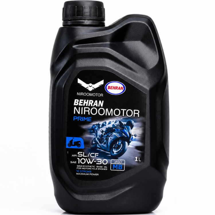 روغن موتور بهران مخصوص موتورهای طرح اسکوتر NIRO MOTOR OIL / 10W30 MB/ اصل کد 200528
