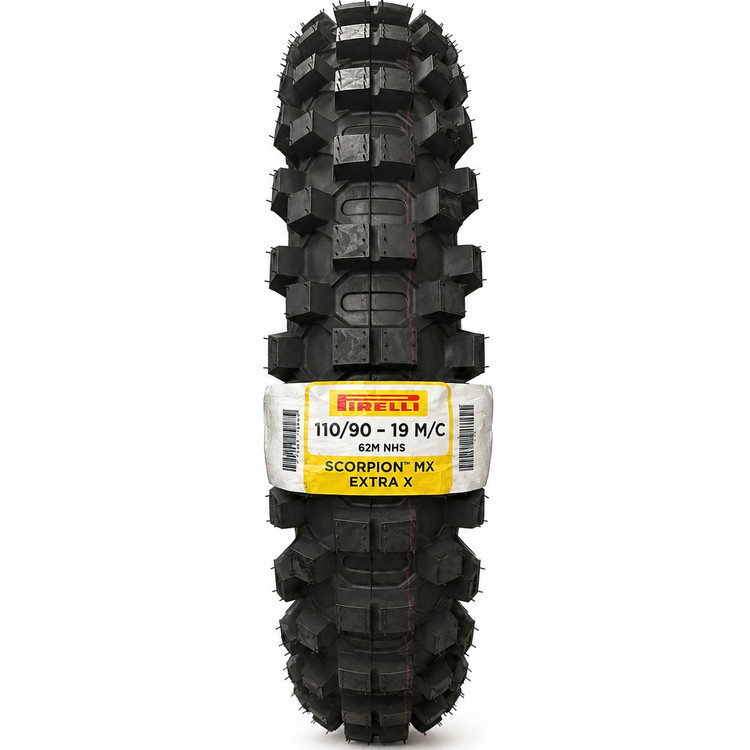لاستیک پیرلی 110/90/19 / ساخت اندونزی اصل اسکورپیون اکسترا ایکس PIRELLI SCORPION MX EXTRA X کد ۲۰۱۲۵۸