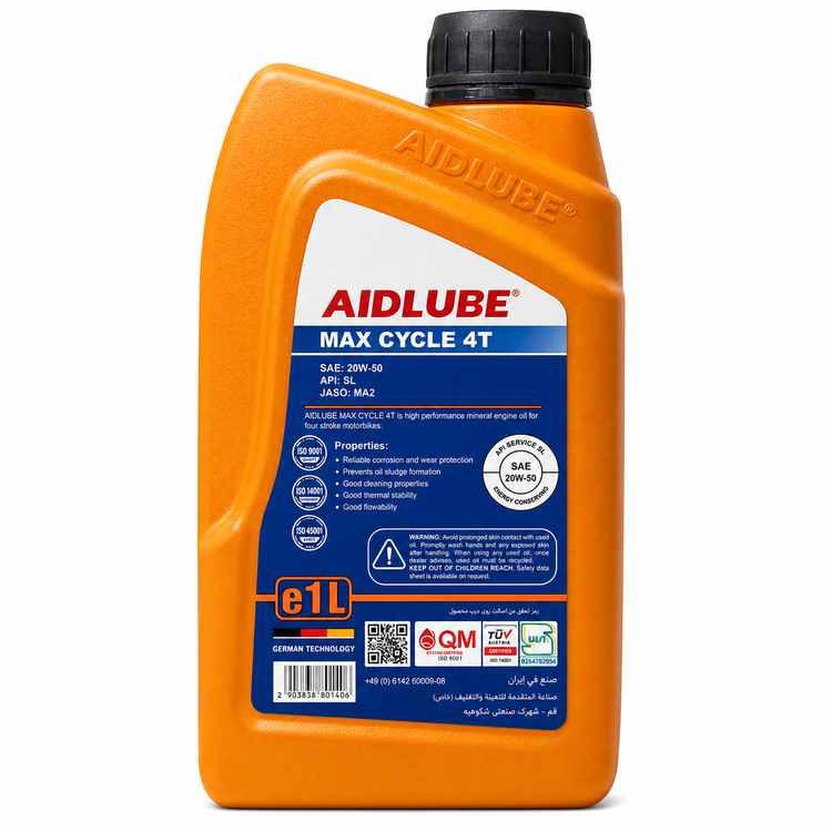 روغن موتور ایدلوب AIDLUBE 20W50 SL مخصوص موتورهای دنده ای تحت لیسانس ایدلوب آلمان اصل کد 202366