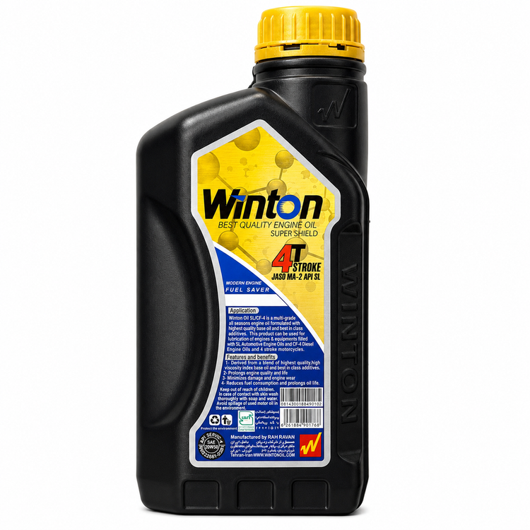 روغن موتور وینتون WINTON 20W50 SL 1.3L مخصوص موتور های دنده ای تحت لیسانس کانادا اصل کد 202367