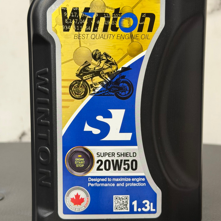 روغن موتور وینتون WINTON 20W50 SL 1.3L مخصوص موتور های دنده ای تحت لیسانس کانادا اصل کد 202367
