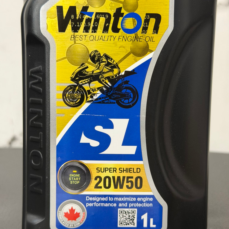 روغن موتور وینتون WINTON 20W50 SL 1.L مخصوص موتور های دنده ای تحت لیسانس کانادا اصل کد 202368